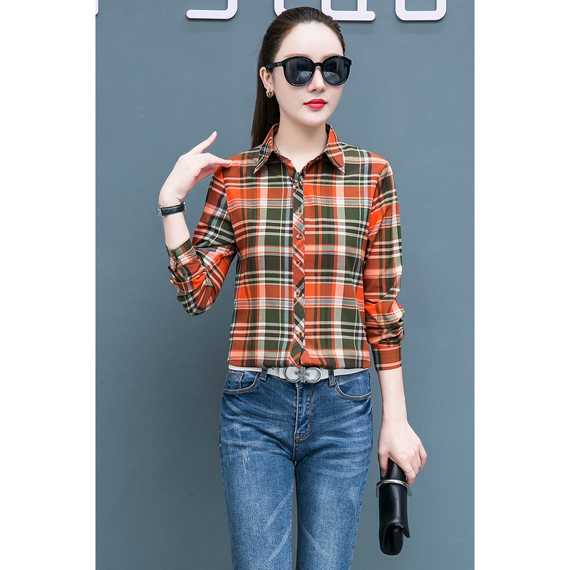 Sơ mi nữ, áo sơ mi nữ công sở dài tay phối kẻ sọc Sm54