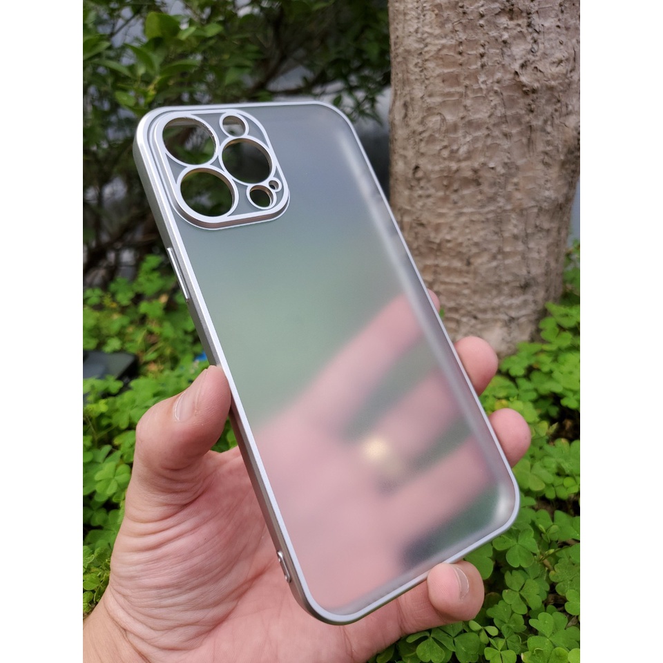 Ốp lưng nhám KST Desing cho iPhone 13, 13 Pro, 13 pro Max Viền Xi màu siêu đẹp, chống vân tay, bảo vệ cụm camera
