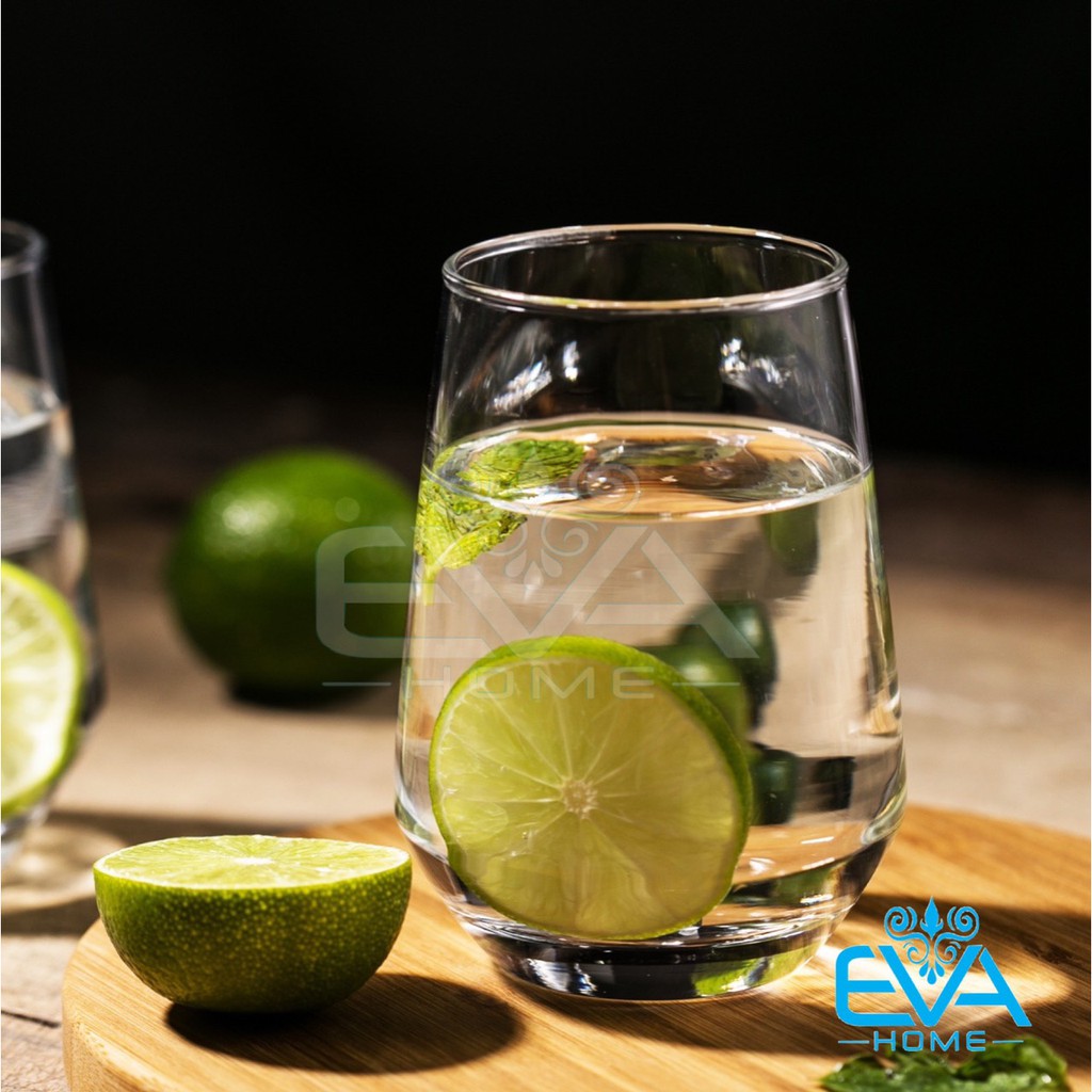 Hộp 6 Ly Thuỷ Tinh Dáng Oval Lỡ Glass Mugs Short Oval Form 390 Ml Deli ES7018-1 M3015