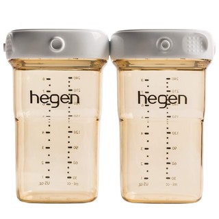 [Mã SKAMLTSM9 giảm 10% đơn 99K] 2 bình trữ sữa Hegen PPSU 240ml nắp màu trắng
