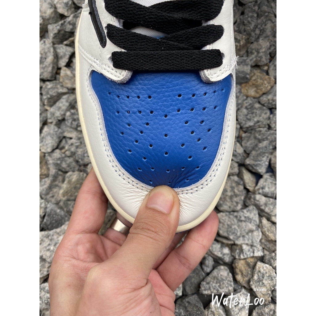 Giày Thể Thao Sneakers Air Jordan 1 High Travis Scott Fragment Cổ Cao Màu Xanh đen  Waterloo Store