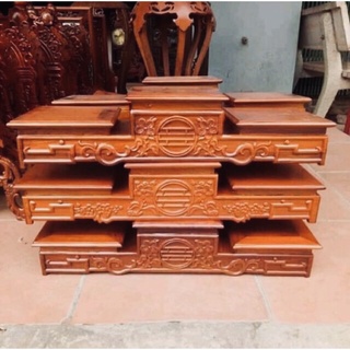 Tam cấp kê bát hương - đồ thờ cúng gỗ hương