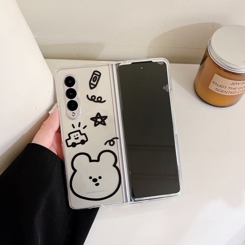 Ốp Điện Thoại Cứng Chống Sốc In Hình Hoa Cúc Cho Samsung Galaxy Z Fold 3 5G