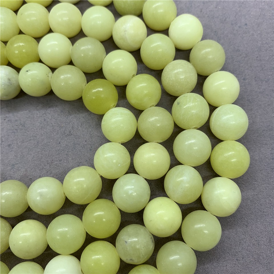 Chrysoprase Hạt Đá Chanh Tròn Tự Nhiên 4-12mm Dùng Làm Đồ Trang Sức Diy