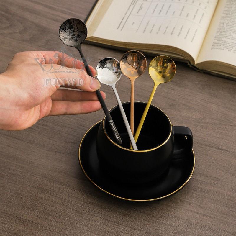 STARBUCKS 1 Muỗng Cà Phê Bằng Thép Không Gỉ Phong Cách Châu Âu