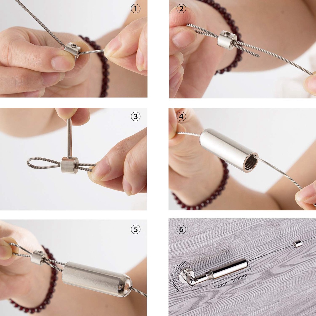 Bộ dây thép treo rèm không gỉ