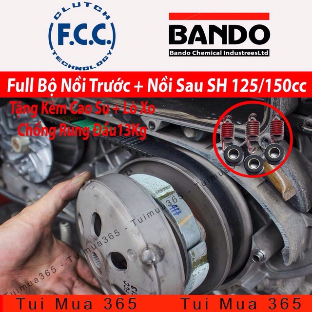 Full bộ nồi Honda sh Việt - Bộ côn sh150i