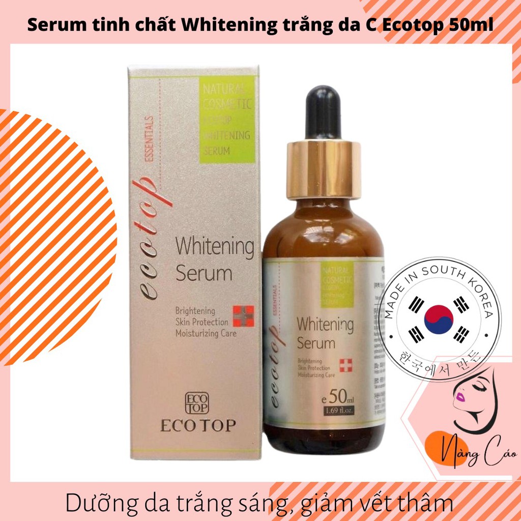 Tinh Chất cho Da Trắng Sáng CAO CẤP Hàn Quốc Serum Whitening Ecotop 50ml