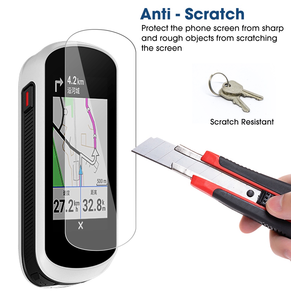 Kính Cường Lực Cong 2.5D 9H Trong Suốt Chống Trầy Chống Lưu Vân Tay Cho Garmin Edge Explore 2