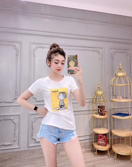 ÁO THUN THÁI NỮ CỔ TRÒN TAY NGẮN CAO CẤP FOM TO | BigBuy360 - bigbuy360.vn