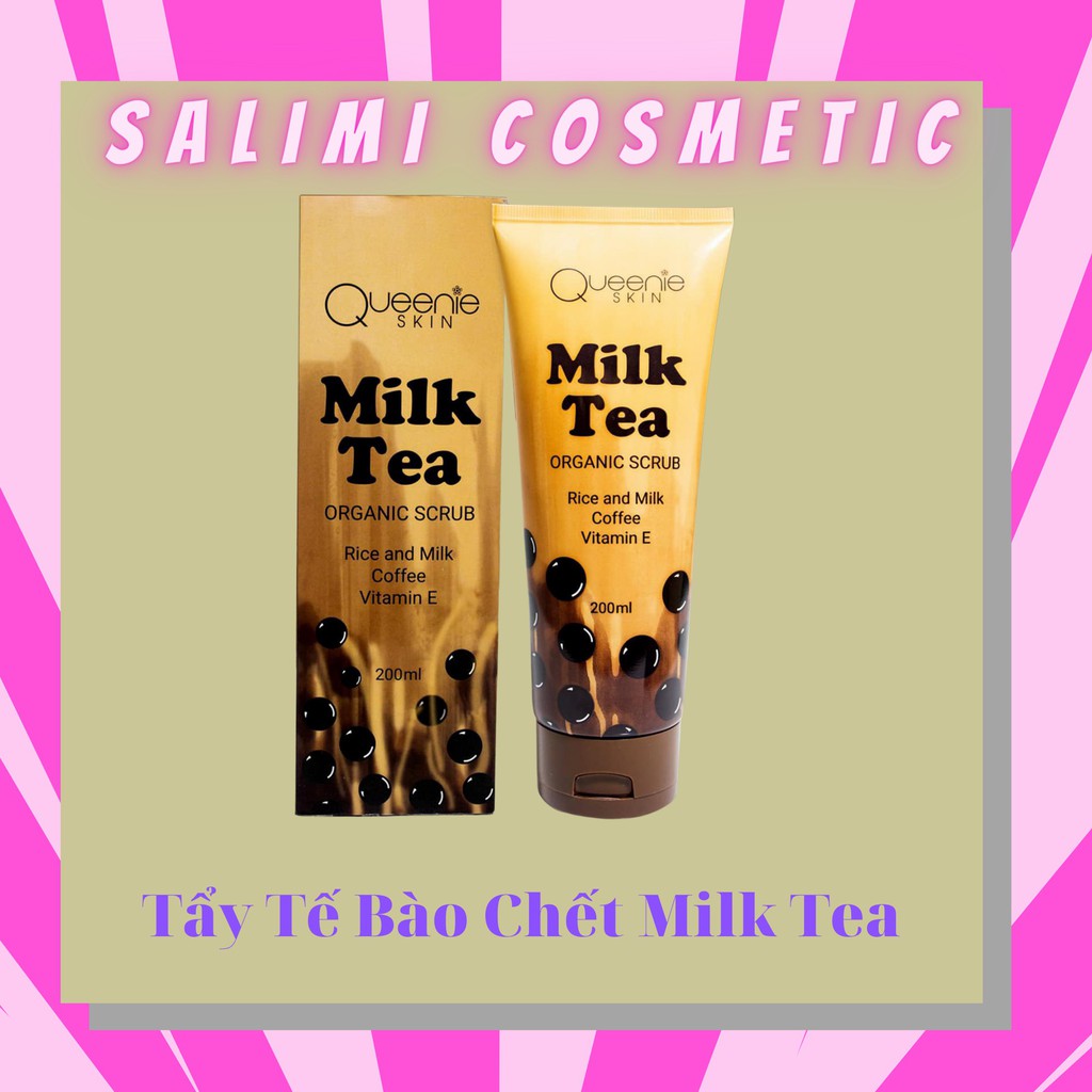 Tẩy Tế Bào Chết Milk Tea Queenie Skin 200ml - HÀNG CHÍNH HÃNG