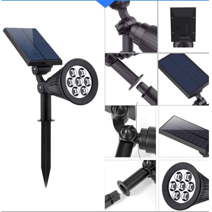 Đèn LED Sân Vườn 7 Bóng Sử Dụng Năng Lượng Mặt Trời Chống Thấm Nước