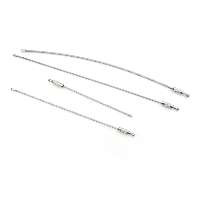 Set 10 Dây Móc Khóa Bằng Thép Không Gỉ 10 / 15 / 20cm