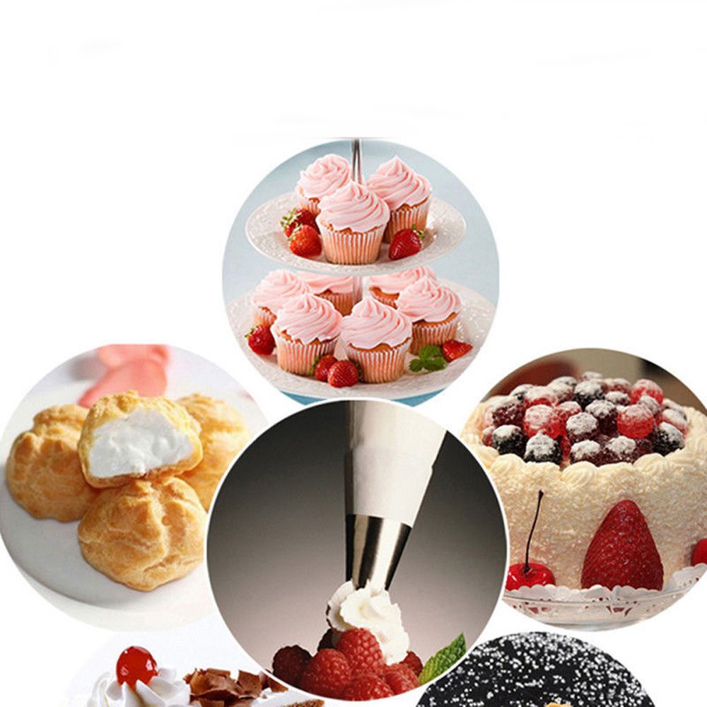 Set 100 Túi Bắt Bông Kem Bằng Nhựa Dùng Một Lần Tiện Dụng