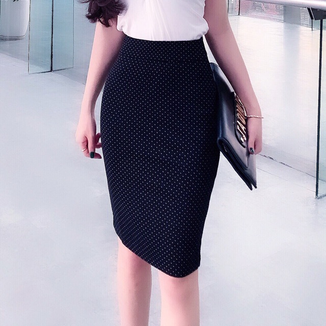 CHÂN VÁY BÚT CHÌ CHẤM BI KHOÁ SAU ( ảnh thật trải thảm - video quay) | BigBuy360 - bigbuy360.vn