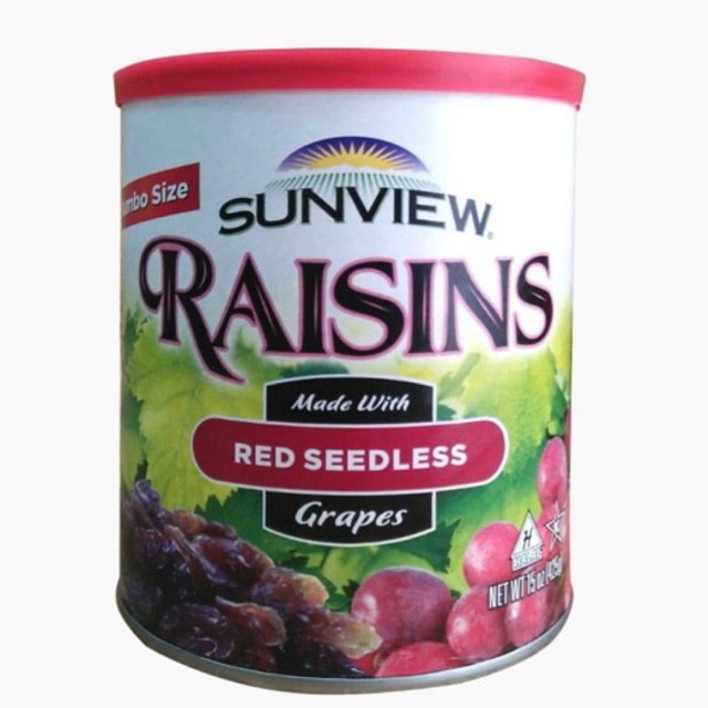 Nho Khô Mỹ Red seedless Sunview Raisins 425g ( NHO ĐỎ)