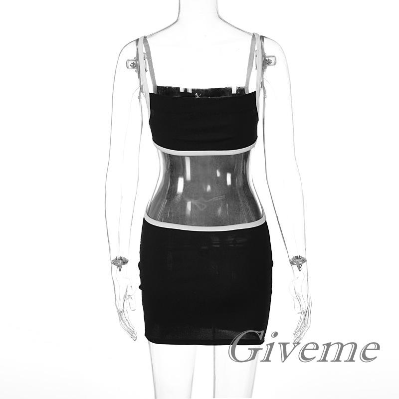 Đầm Ôm Hai Dây Hở Lưng Thời Trang Gợi Cảm Cho Nữ