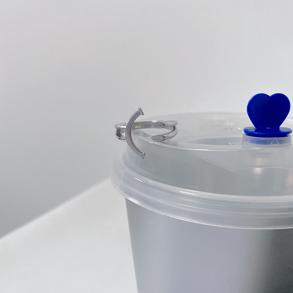 Nhẫn Bạc S925 Họa Tiết Mặt Cười Phong Cách Hàn Quốc Thời Trang