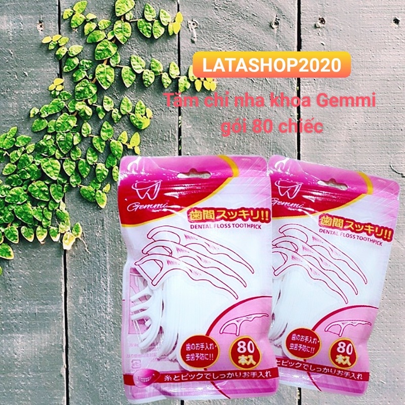 [NEW] Tăm chỉ nha khoa Gemmi/Sunny gói 80 cây, an toàn, bảo vệ răng lợi