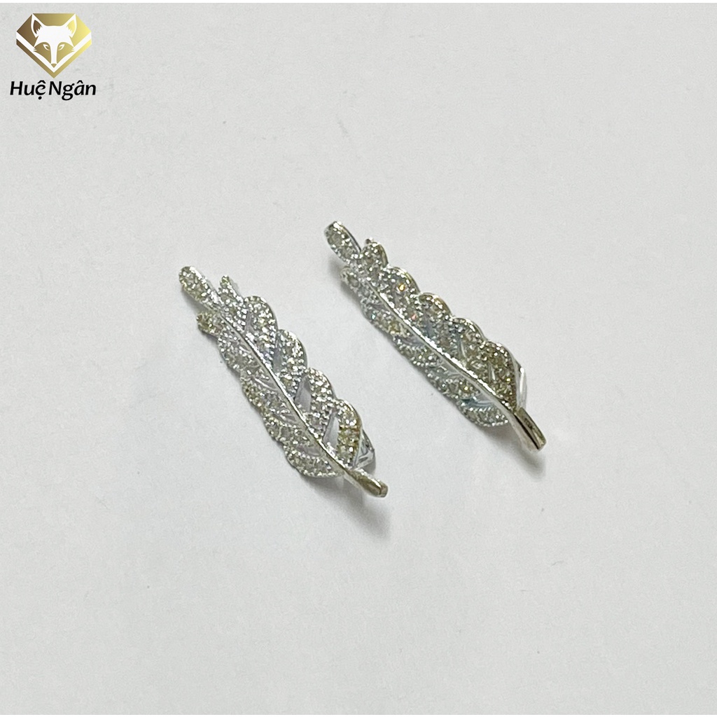 Bông tai bạc 925 Huệ Ngân - Lá ô liu E16026