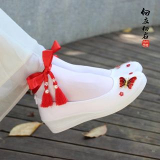GIÀY CỔ TRANG  NỮ HÌNH BƯỚM BUỘC DÂY PHONG CÁCH ĐÁNG YÊU