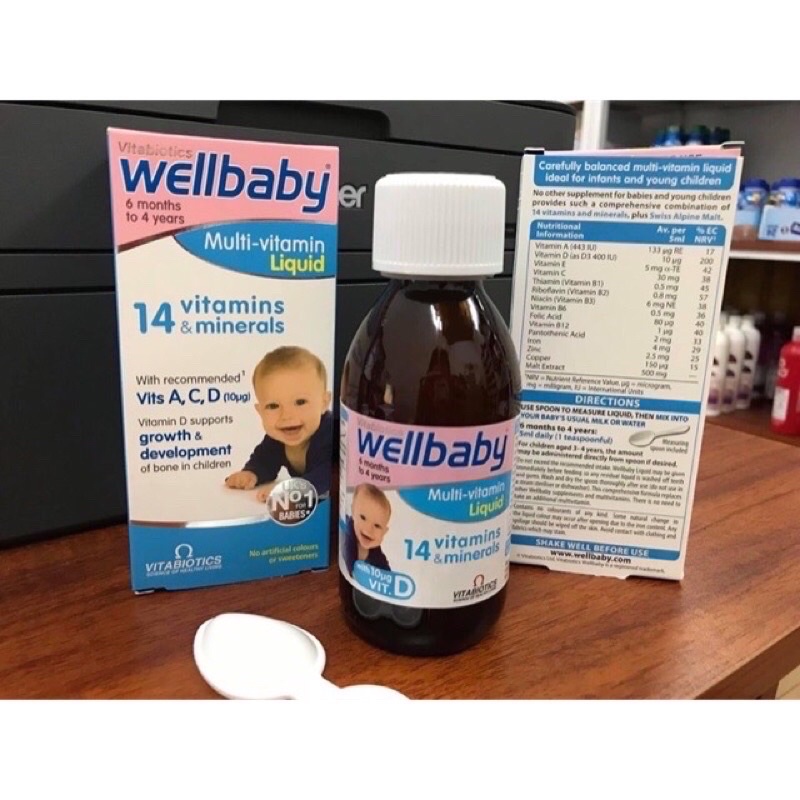 Vitamin Wellbaby bổ sung 14 Vitamin và khoáng chất cho bé phát triển khỏe mạnh