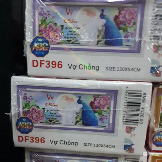 Tranh đính đá vợ chồng df396(130×54)