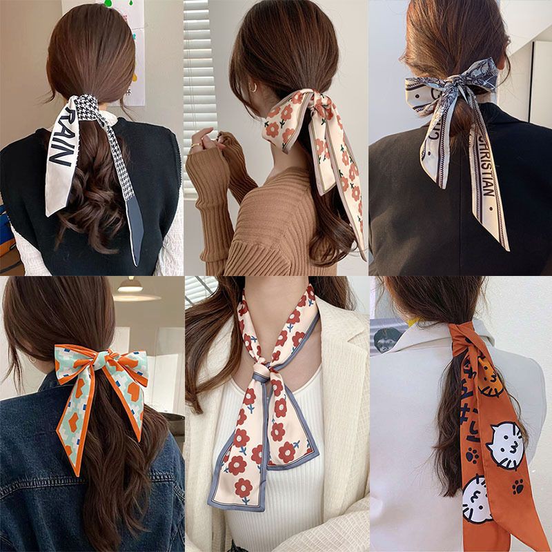Khăn cột tóc | Silk scarf - quàng cổ - làm phụ kiện túi xách | tiemtuitotebypat