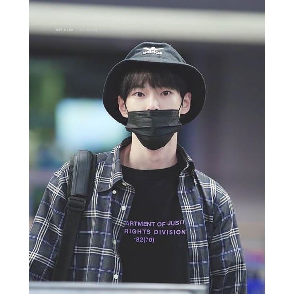 Mũ tai bèo mũ bucket mũ rộng vành Das màu ĐEN