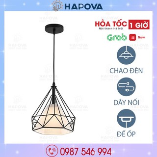 Đèn thả trần, đèn trang trí kim cương HAPOVA DT 6527 cỡ 250mm