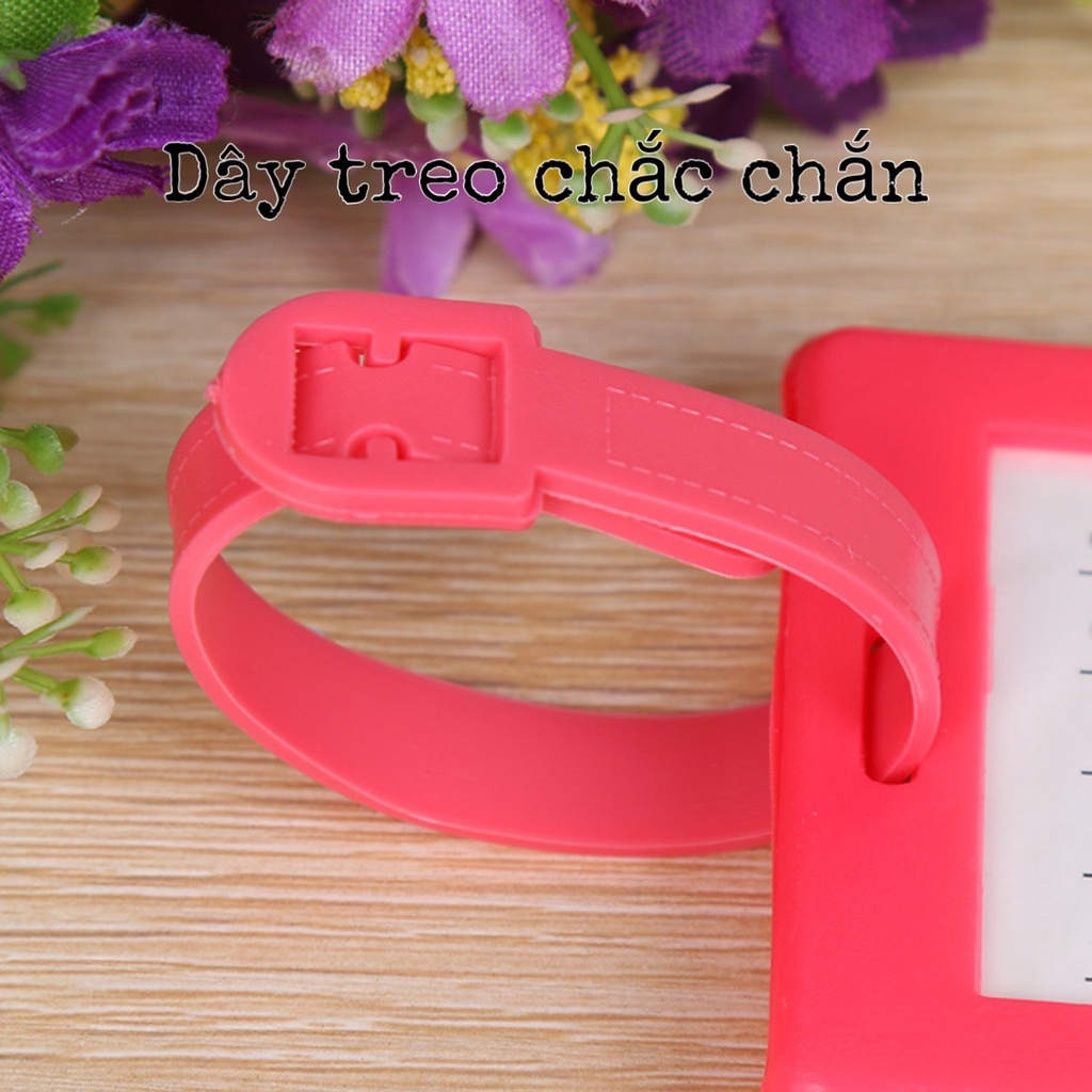 [Hàng Mới Về] Name Tag Thẻ Đeo Bảng Tên Silicon Chống Thất Lạc Cho Balo/ Vali Siêu Cute