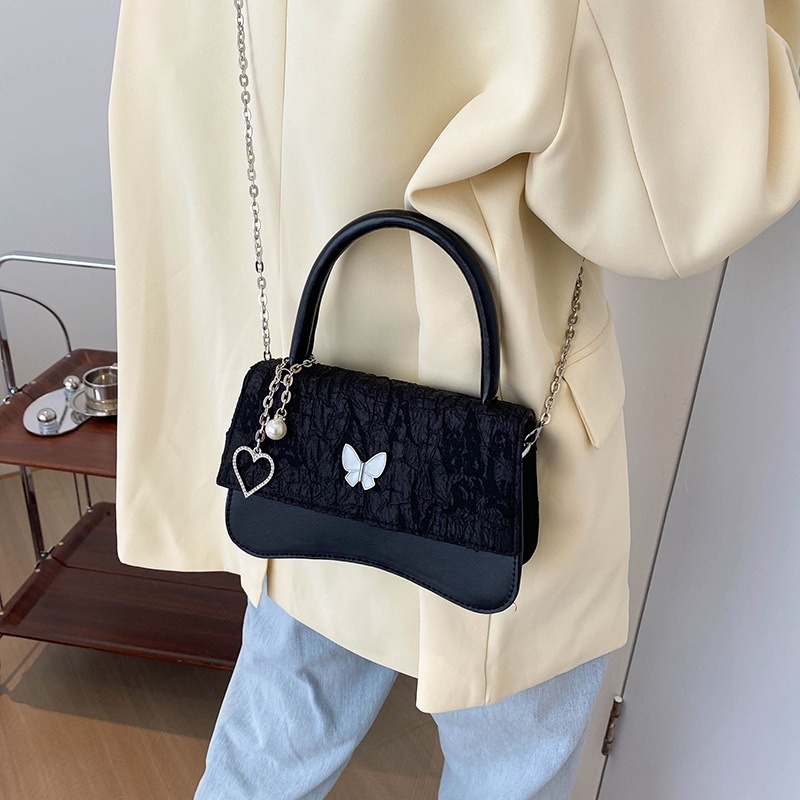 Túi Đeo Chéo Hình Vuông Nhỏ Họa Tiết Bướm / Trái Tim Thời Trang Mới 2022 Gylb1339