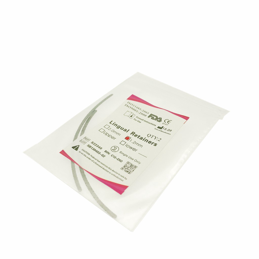 Set 2 thanh cố định mặt trong Lingual Retainers chỉnh hình răng đa năng 1.2mm/ 2.0mm
