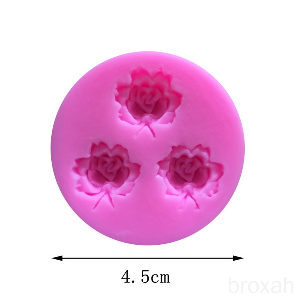 Khuôn silicone tạo hình hoa hồng 3D làm xà phòng