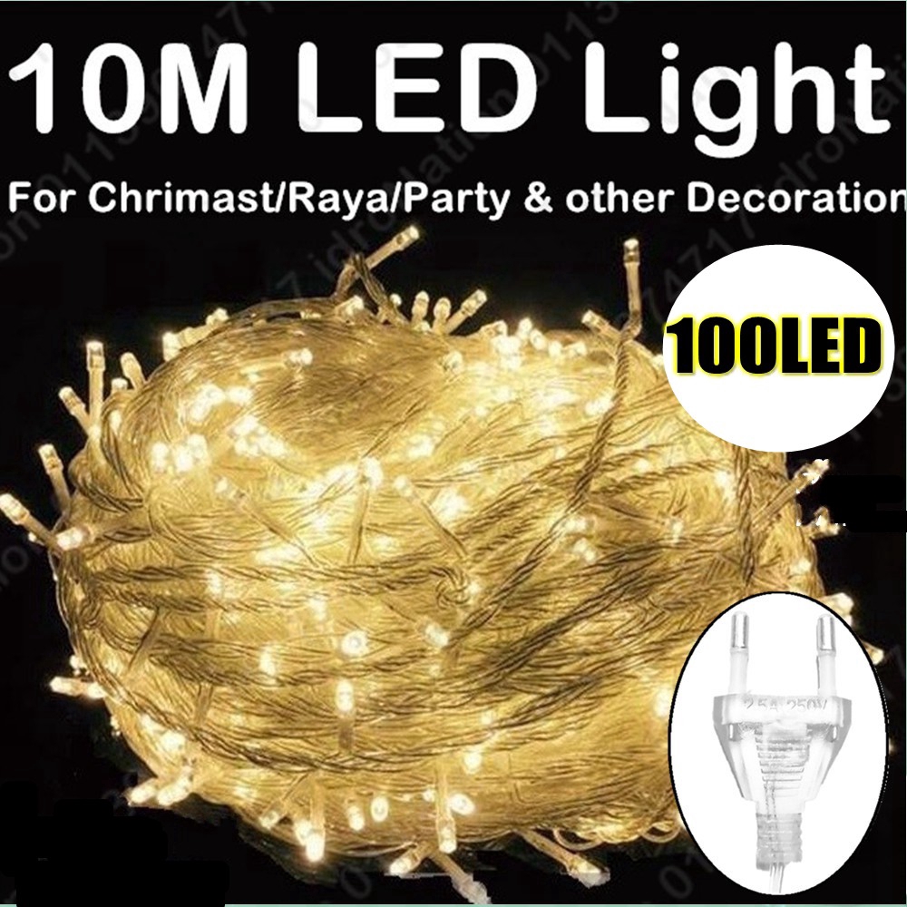 Dây đèn LED dài 10M với 100 bóng dùng trang trí không gian tiệc