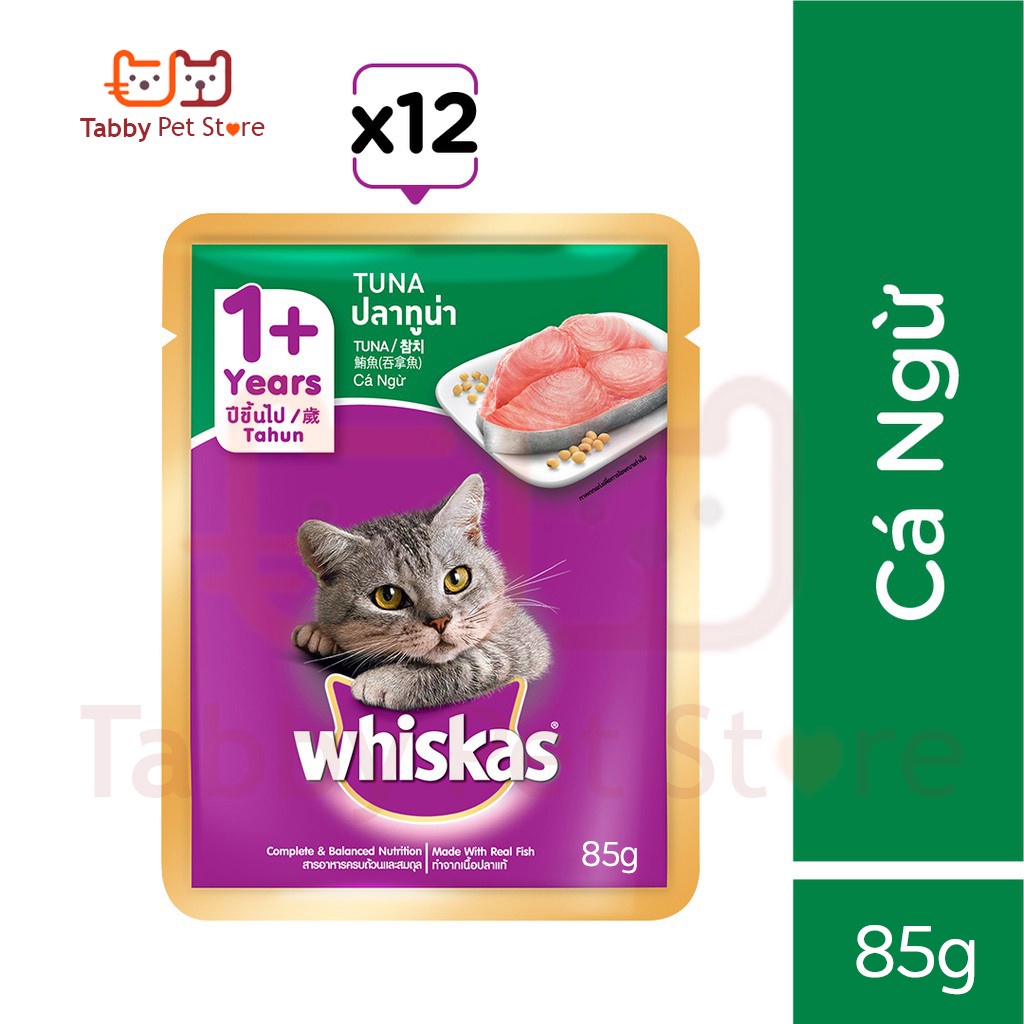 Pate mèo Whiskat mèo con trưởng thành đủ các vị Tabby Pet Store