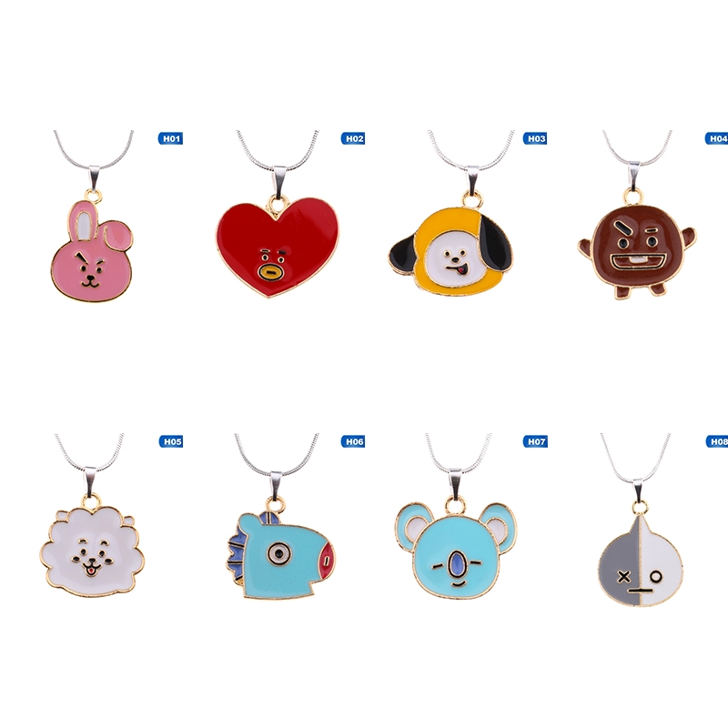 Vòng cổ hợp kim mặt hoạt hình BTS