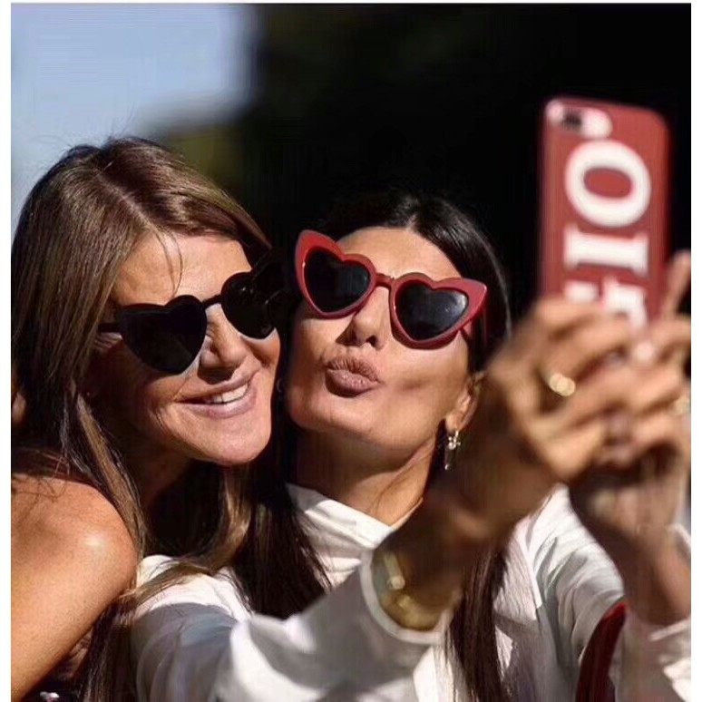 Kính mát gọng trái tim phong cách vintage cho nữ Samjune