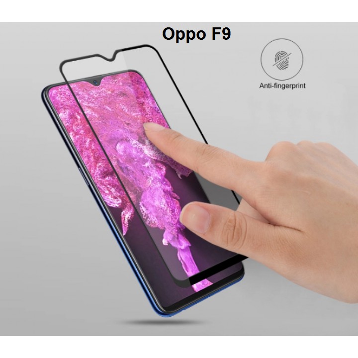 Dán cường lực Full màn hình Full keo Oppo A5S - A7 - A12 - F9 - Realme 2 Pro