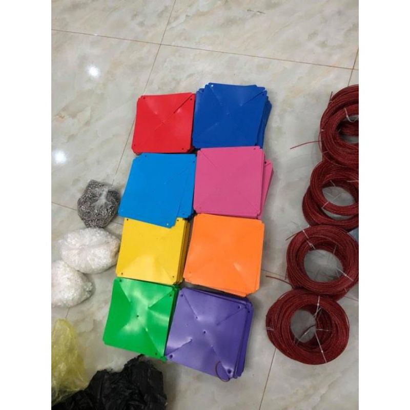 GIÁ HUỶ DIỆT] 100 chong chóng nhựa 7 màu 24cm treo dây