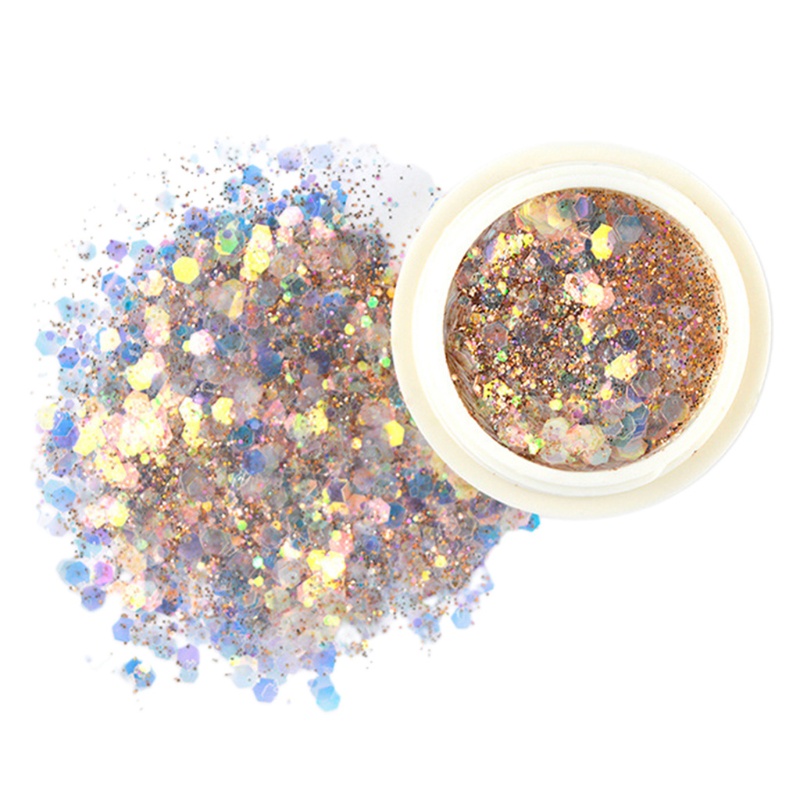 Hộp Sequin Màu Cầu Vồng Lấp Lánh Dùng Trang Điểm Lễ Hội