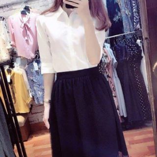 ÁO SƠ MI TRẮNG ( tặng kèm phụ kiện cài áo)