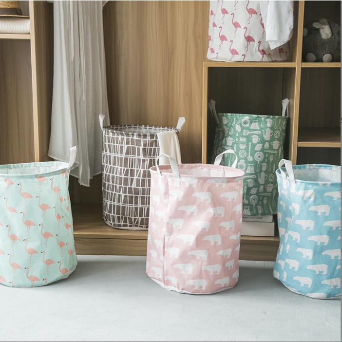 Sọt Vải / Giỏ Vải Canvas Đa Năng Đựng Đồ, Quần Áo, Đồ Chơi Chống Thấm Nước