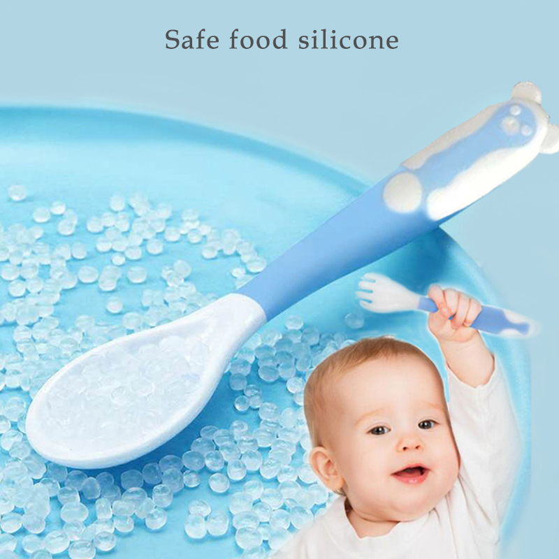 Bộ 2 muỗng và nĩa hỗ trợ cho bé tập ăn hiệu quả
