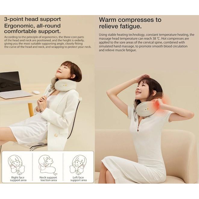 Gôi massage cổ Leravan LJN002 pin sạc tiện lợi chính hãng cao cấp - Minh Tín Shop