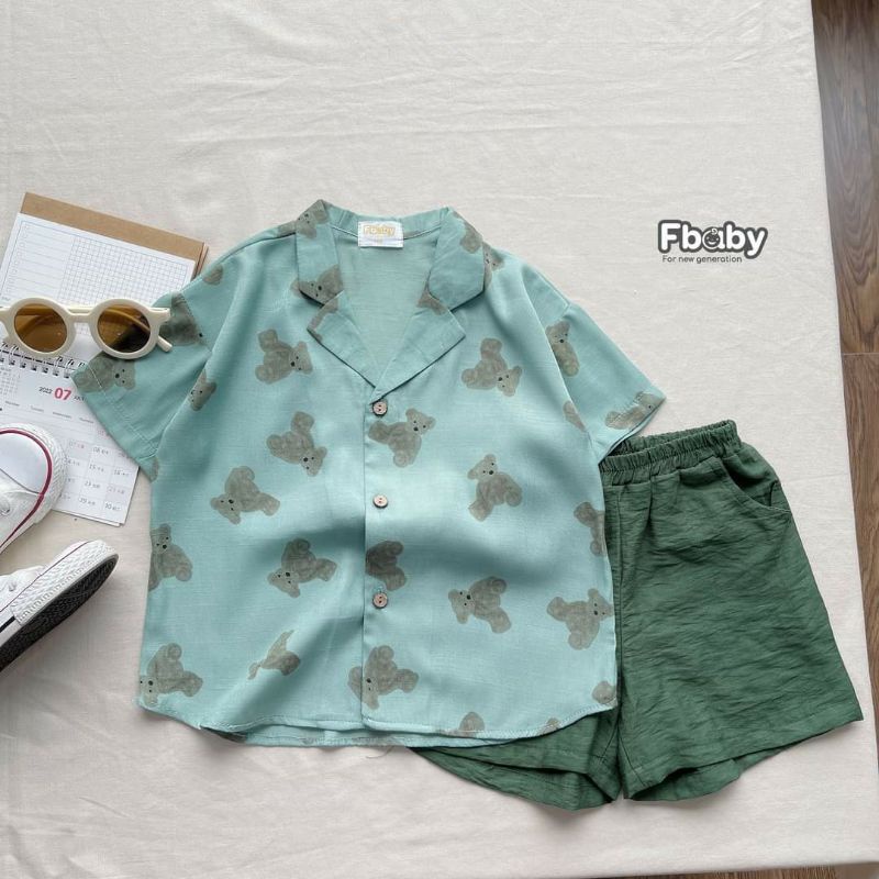 Bộ Sơ mi gấu FBABY siêu sang chảnh