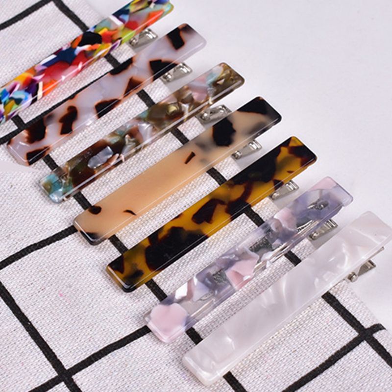 Kẹp Tóc Mỏ Vịt Bằng Hợp Kim Kim Loại Mỏng Nhiều Màu Phong Cách Nhật Bản Tối Giản Cho Nữ