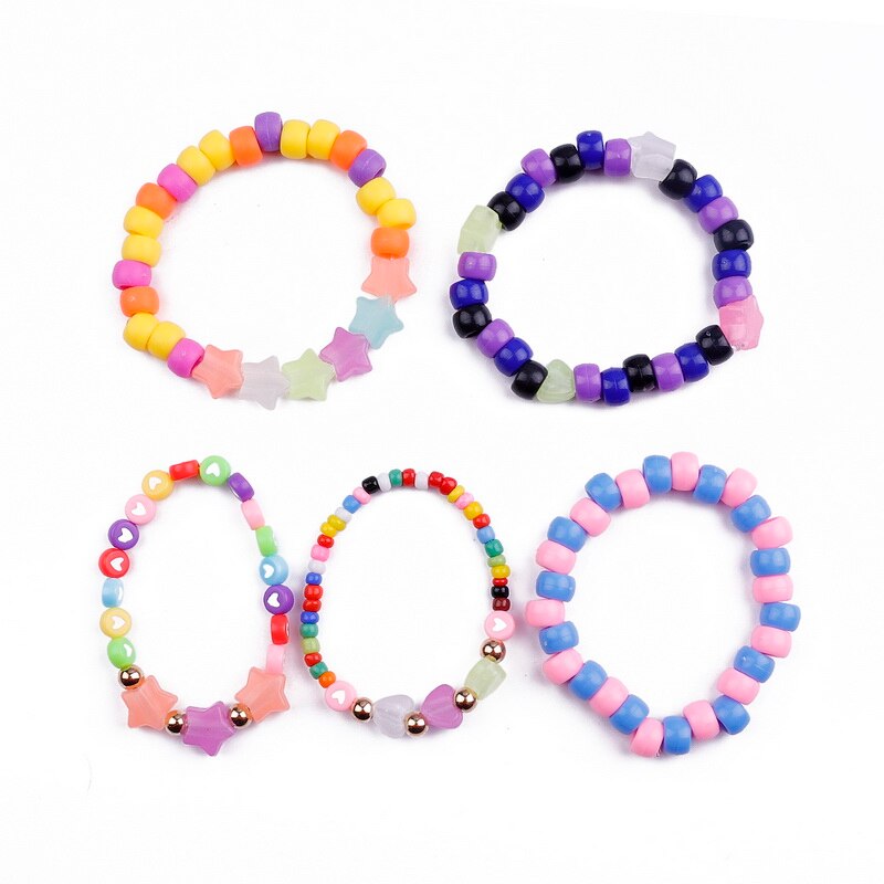 Set 100 hạt đường acrylic dùng làm trang sức phụ kiện vòng tay thủ công