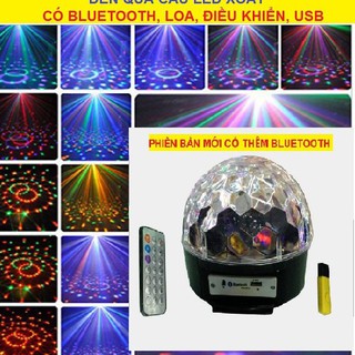 Đèn Led Cầu Xoay Trang Trí Sân Khấu Cảm Biến Nhạc có BLUETOOTH có 2 loa nghe nhạc