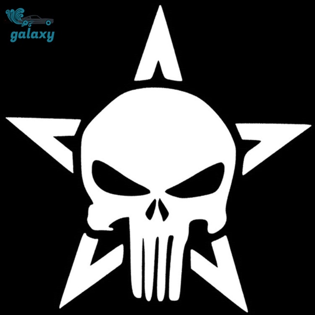 Galaxy Miếng Dán Trang Trí Xe Hơi Họa Tiết Đầu Lâu Phản Quang A068